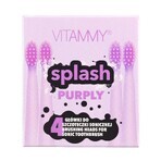 Vitammy Splash, sonische tandenborstel tips voor kinderen, paars, vanaf 8 jaar, 4 stuks