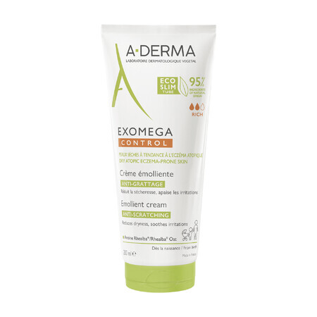 A-Derma Exomega Control, crema emolliente, pelle secca e a tendenza atopica, dal 1° giorno, 200 ml