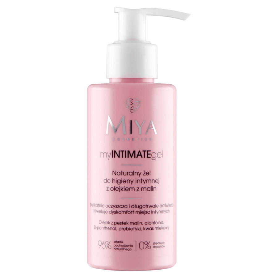 Miya myINTIMATEgel, gel naturale per l'igiene intima con olio di lampone, 140 ml