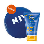 Nivea Sun Kids Protect &amp; Care, lozione solare protettiva 5in1, SPF 50+, 50 ml + pallone da spiaggia in omaggio, 1 pezzo