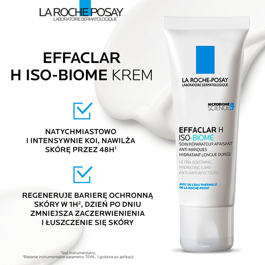 La Roche-Posay Effaclar H Iso - Biome, soothing moisturizing cream against imperfections, 40 ml