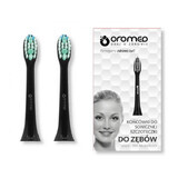 Oromed Oro-Brush, punte per spazzolino sonico Nero, 2 pezzi