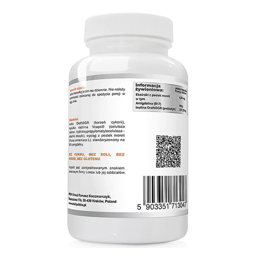 Wish B17 Amigdalin 4 mg + Prebiotico, 120 capsule