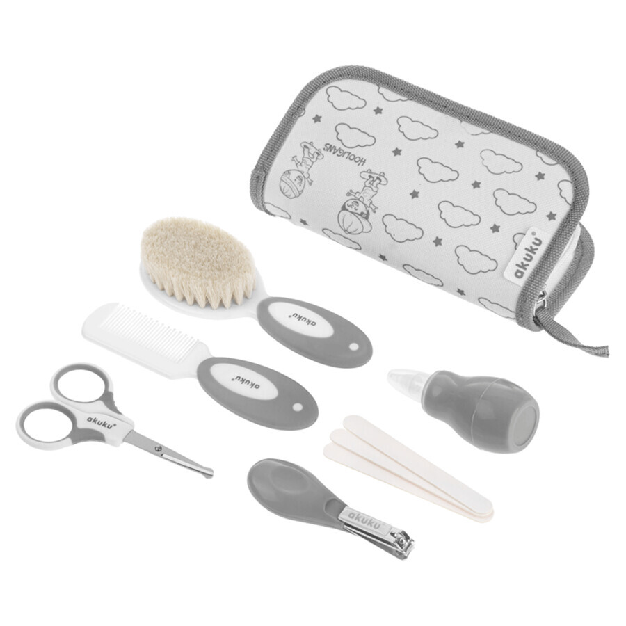 Ackuku, set di cura, grigio, A0015