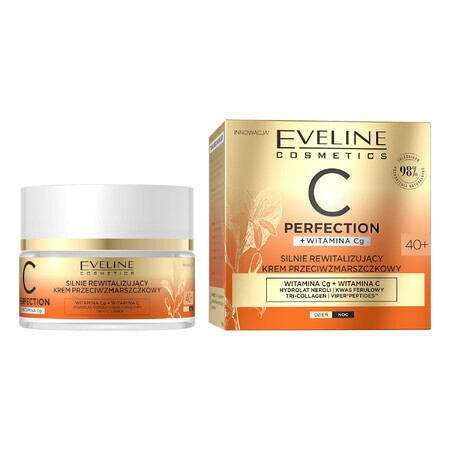 Eveline Cosmetics C-Perfection 40+, revitalisierende Anti-Falten-Gesichtscreme, Tag und Nacht, 50 ml