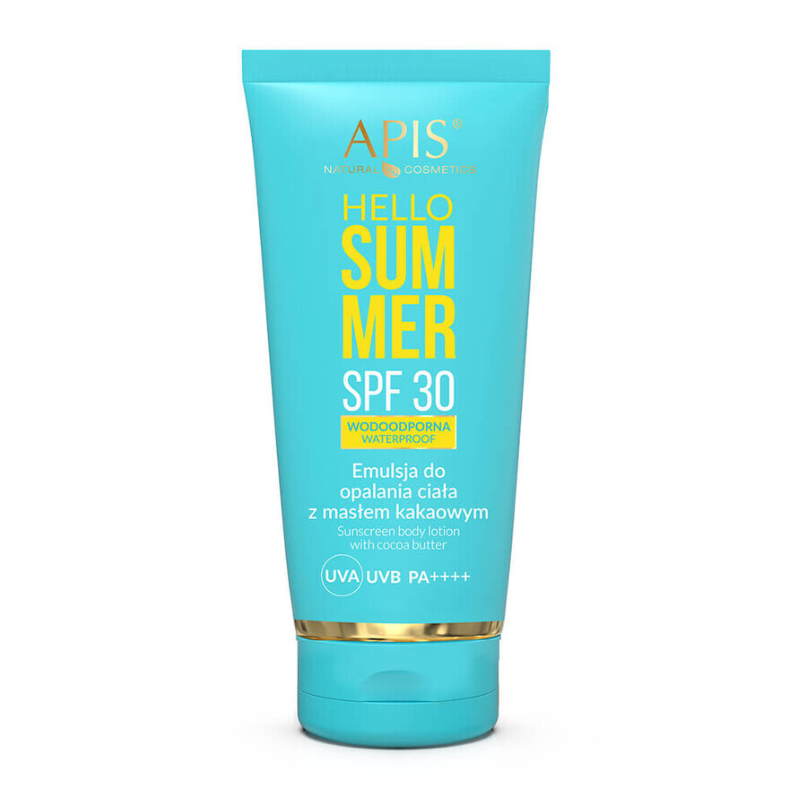 Apis Hello Summer, emulsión protectora solar con manteca de cacao, SPF 30, 200 ml