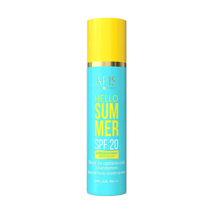 Apis Hello Summer, olio solare con carotene, SPF 20, 150 ml