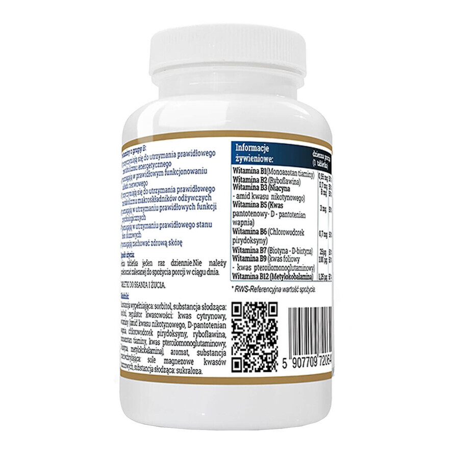 Progress Labs Vitamin B-Complex Junior 50% RWS, gusto arancia, 120 pastiglie