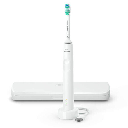 Philips Sonicare Serie 3100, spazzolino sonico con custodia, HX3673/13, bianco, 1 pezzo