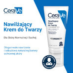 CeraVe, crema viso idratante con ceramidi, pelle normale e secca, SPF 50, 52 ml