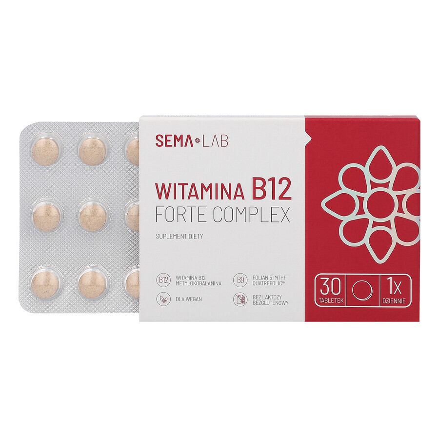 SEMA Lab Vitamina B12 Forte Complex, 30 compresse rivestite con film