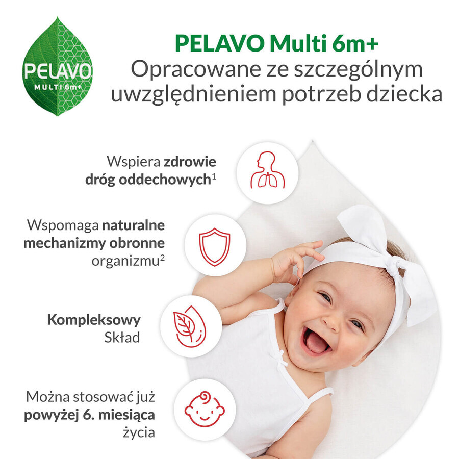 Pelavo Multi 6m+, gocce per neonati e bambini dopo i 6 mesi di età, 20 ml 