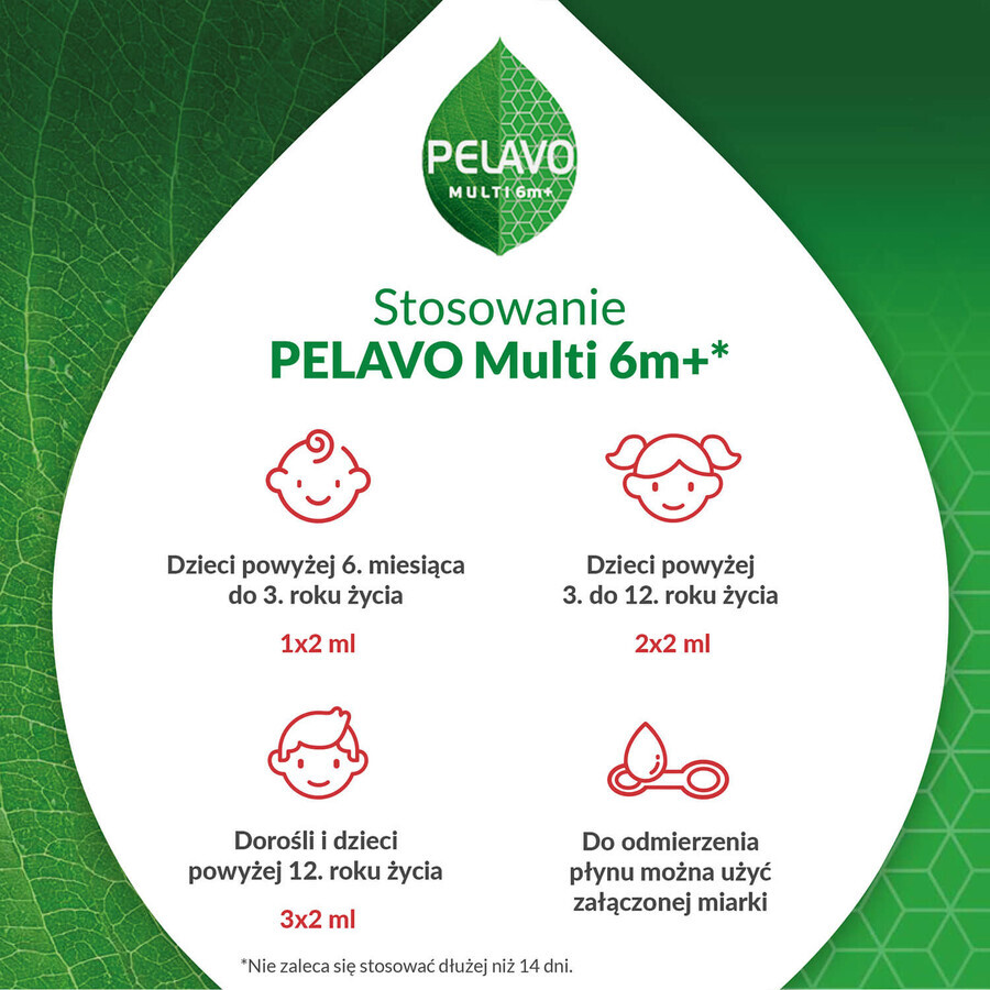 Pelavo Multi 6m+, gocce per neonati e bambini dopo i 6 mesi di età, 20 ml 