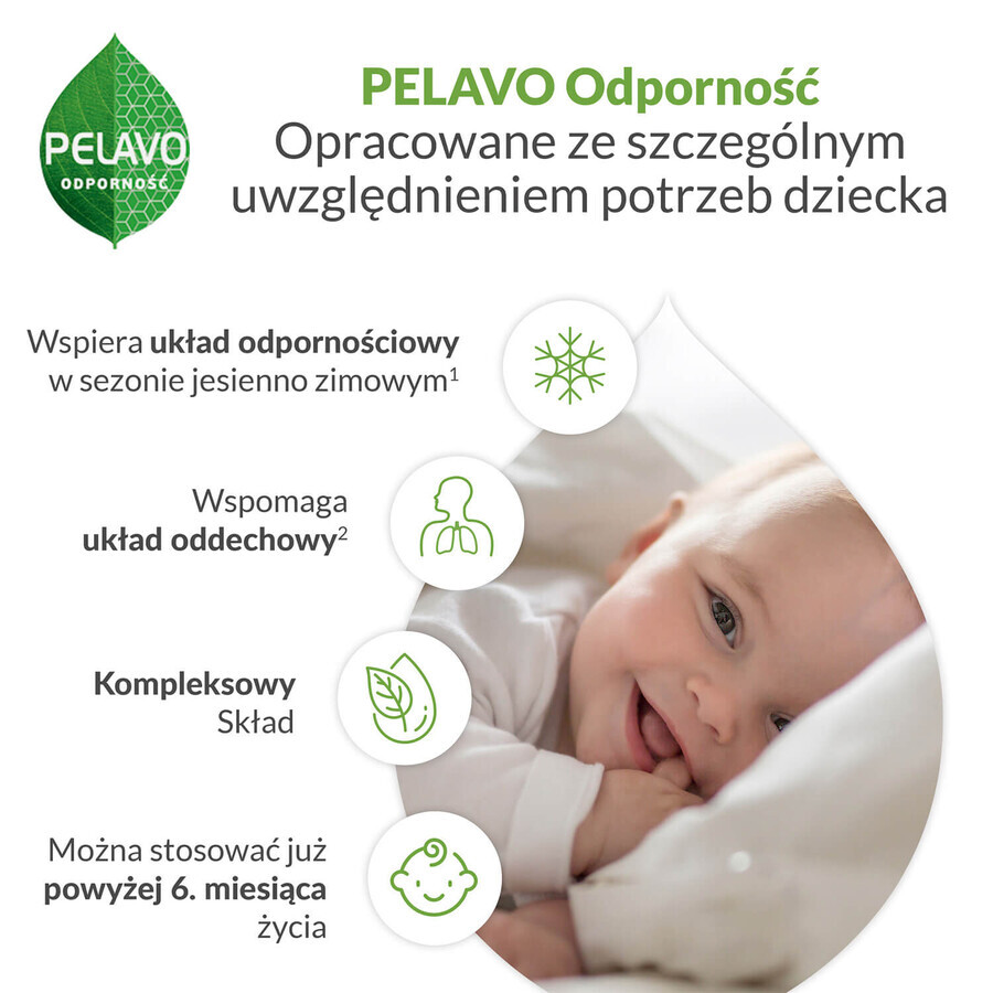 Pelavo Immunity, gocce per neonati e bambini di età superiore ai 6 mesi, 20 ml