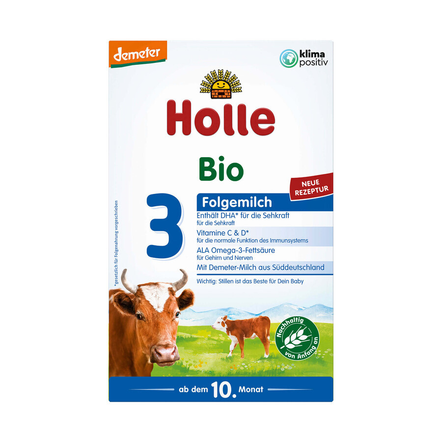 Holle Bio 3, opvolgmelk, vanaf 10 maanden, 600 g