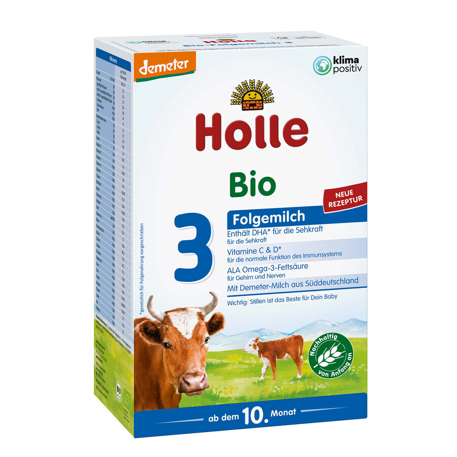 Holle Bio 3, opvolgmelk, vanaf 10 maanden, 600 g