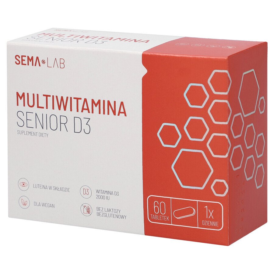 SEMA Lab Multivitamin Senior D3, 60 film-coated tablets