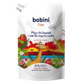 Bobini Fun, gel de baño y cuerpo, fresa, caldo, 500 ml