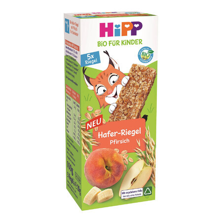 HiPP Barretta d'avena Bio, pesca, dopo 1 anno, 5 x 20 g