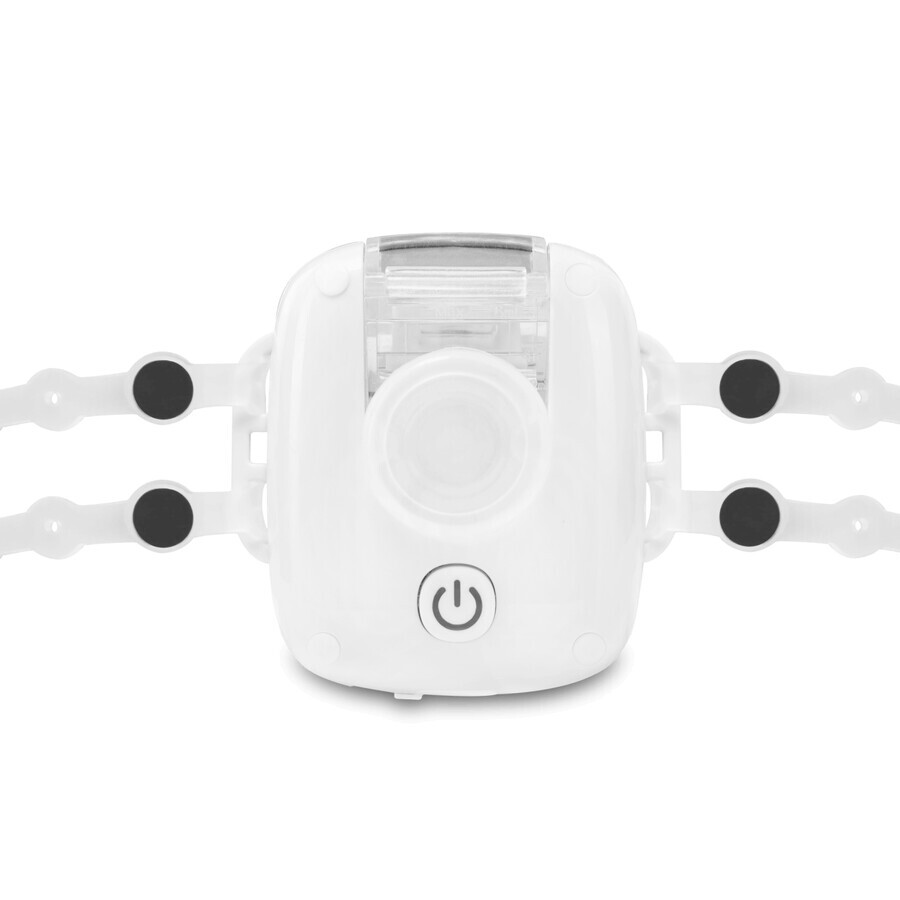 Lionelo Nebi Air Mask Bianco, inalatore a rete con nebulizzatore, portatile