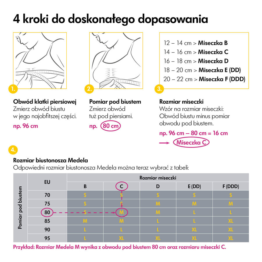 Medela Hands-Free, corsé de extracción de leche, negro, talla S, 1 pieza