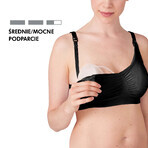 Medela, reggiseno per allattamento e pompaggio 3in1, nero, taglia L, 1 pezzo