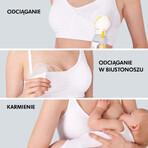 Medela, reggiseno per allattamento e spremitura 3in1, bianco, taglia S, 1 pezzo