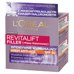 L'Oreal Revitalift Filler, crema viso anti-età intensamente riempitiva, SPF 50, da giorno, 50 ml