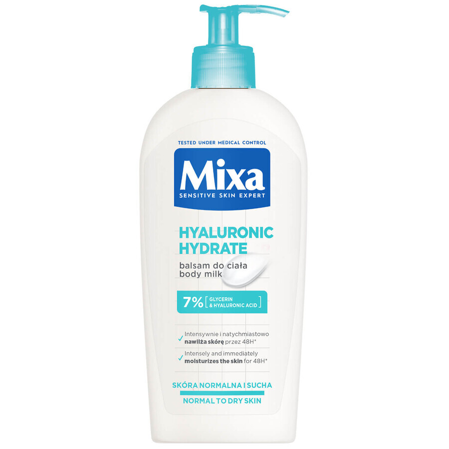 Mixa Hyaluronic Hydrate, lozione per il corpo, pelle normale e secca, 400 ml