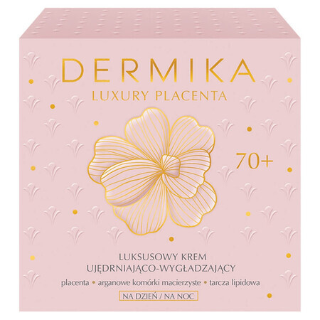 Dermika Luxury Placenta 70+, cremă luxuriantă de fermitate și netezire, 50 ml