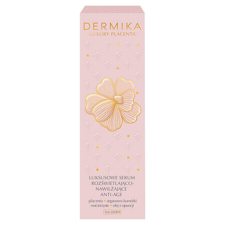 Dermika Luxury Placenta, luxury anti-aging brightening and moisturizing day serum, 30 ml