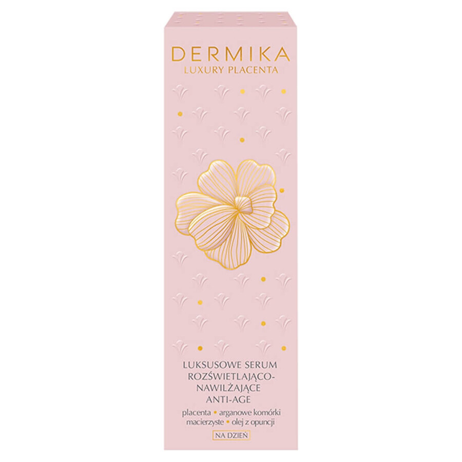 Dermika Luxury Placenta, luxury anti-aging brightening and moisturizing day serum, 30 ml