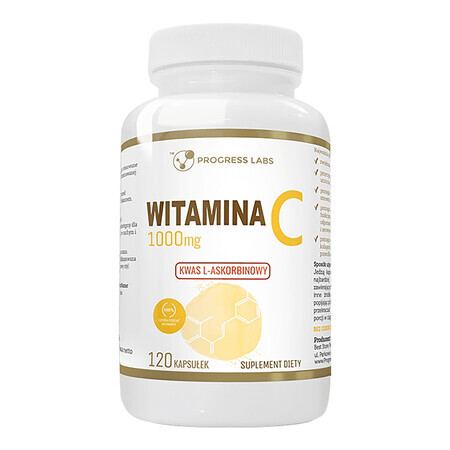 Progress Labs Vitamina C 1000 mg, 120 capsule