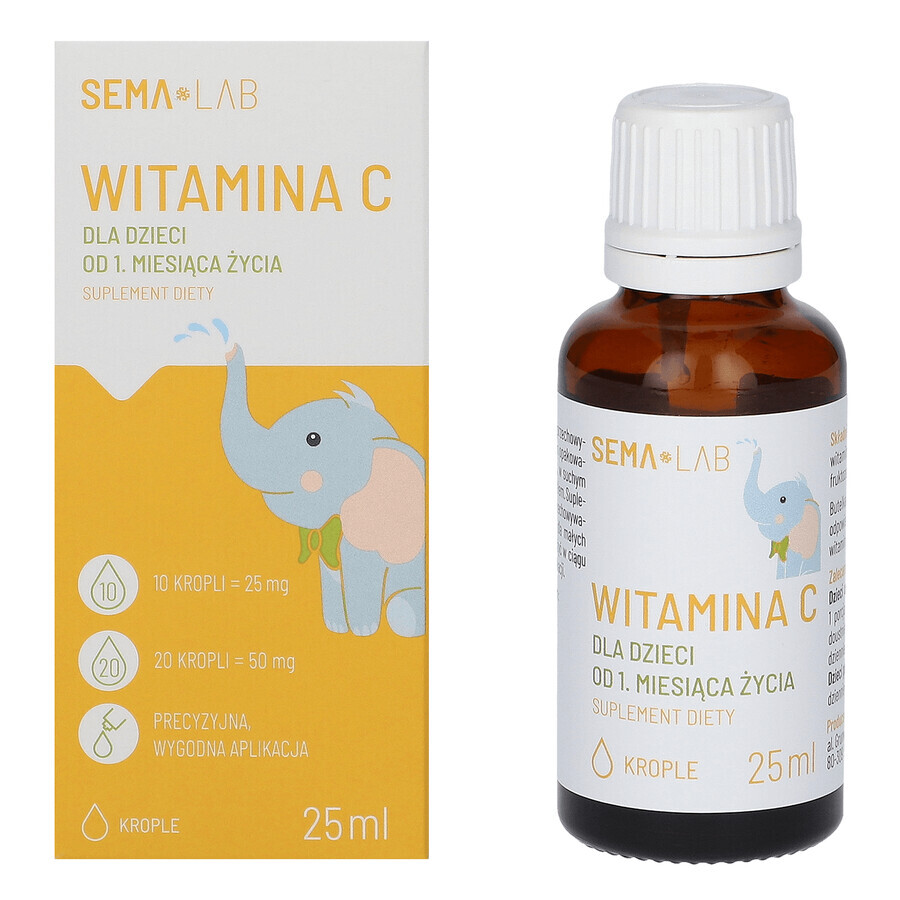 SEMA Lab Vitamina C per bambini da 1 mese, gocce, 25 ml