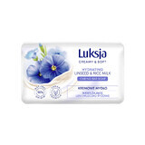 Luxja Creamy &amp; Soft, sapone cremoso, idratante, al latte di lino e di riso, 90 g