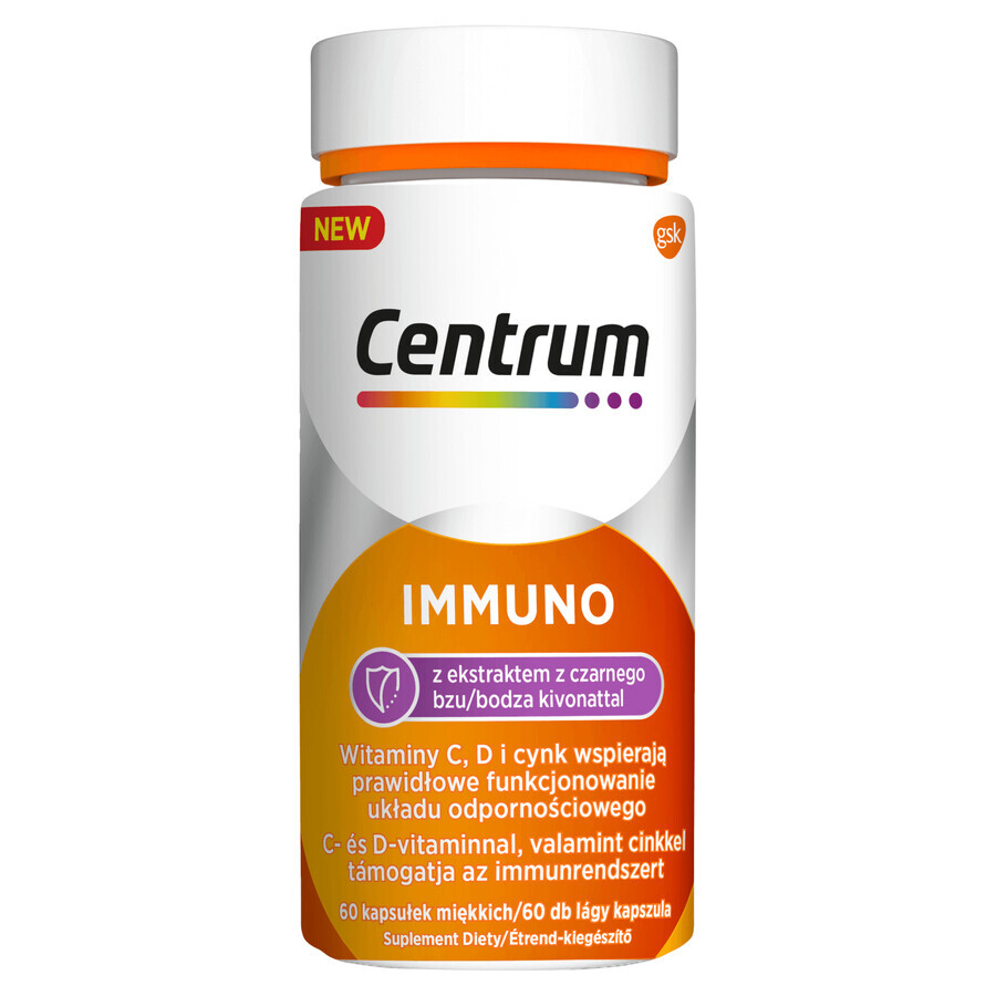 Centrum Immuno con estratto di sambuco, 60 capsule molli