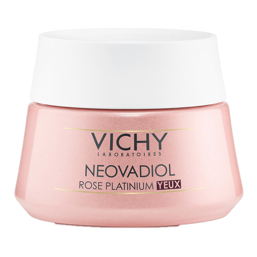 Vichy Neovadiol Rose Platinium, Crema contorno occhi levigante alla rosa per pelli mature, 15 ml