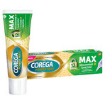 Corega Power Max Fixation + Freshness, crema di fissaggio per protesi dentarie, doppia menta, 40 g