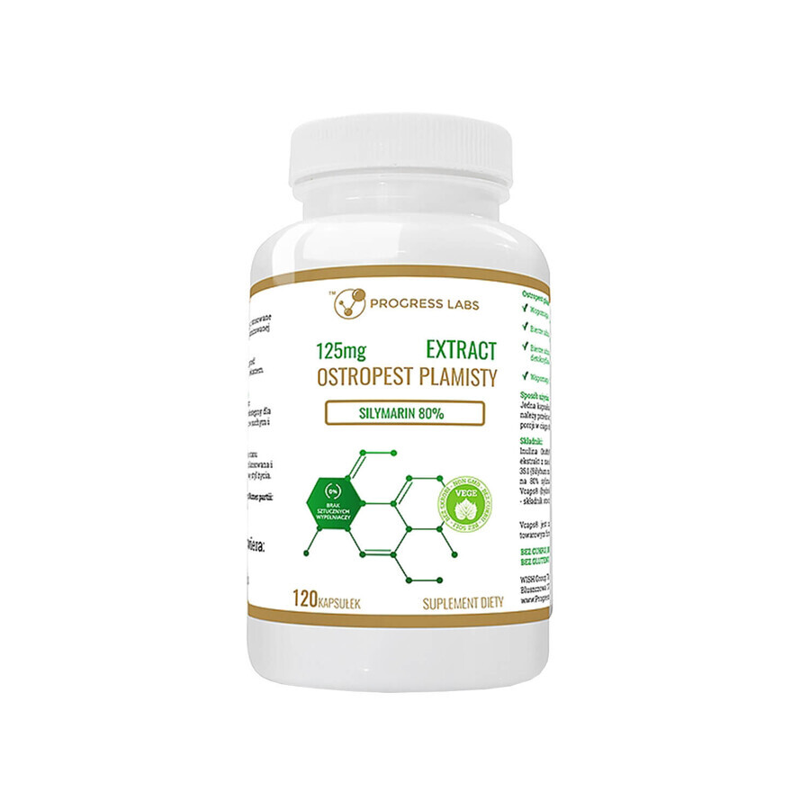 Progress Labs Mariadistel extract 125 mg, 120 capsules