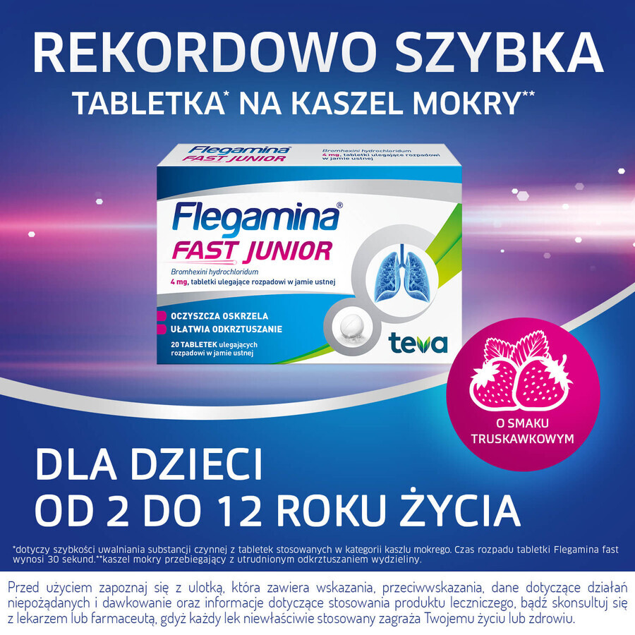 Flegamina Fast Junior 4 mg, 20 compresse