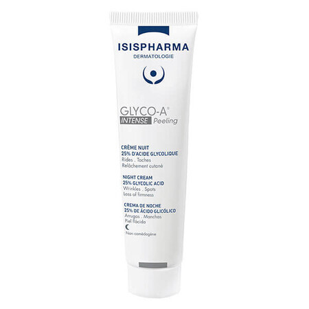 Isispharma Glyco-A, intensieve nachtelijke peeling crème met 25% glycolzuur, 30 ml