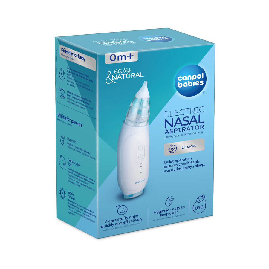 Canpol Babies Easy Natural, electric nasal aspirator, from birth