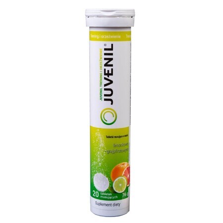 Juvenil Training and Refreshment, gusto lime-pompelmo, 20 compresse effervescenti