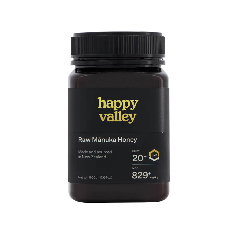 Happy Valley, miel de Manuka UMF 20+, 500 g