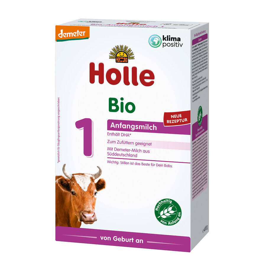 Holle Bio 1, lapte pentru sugari, de la naștere, 400 g