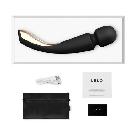 Lelo Smart Wand 2 Medium Black, Ganzkörpermassagegerät, mittel, schwarz