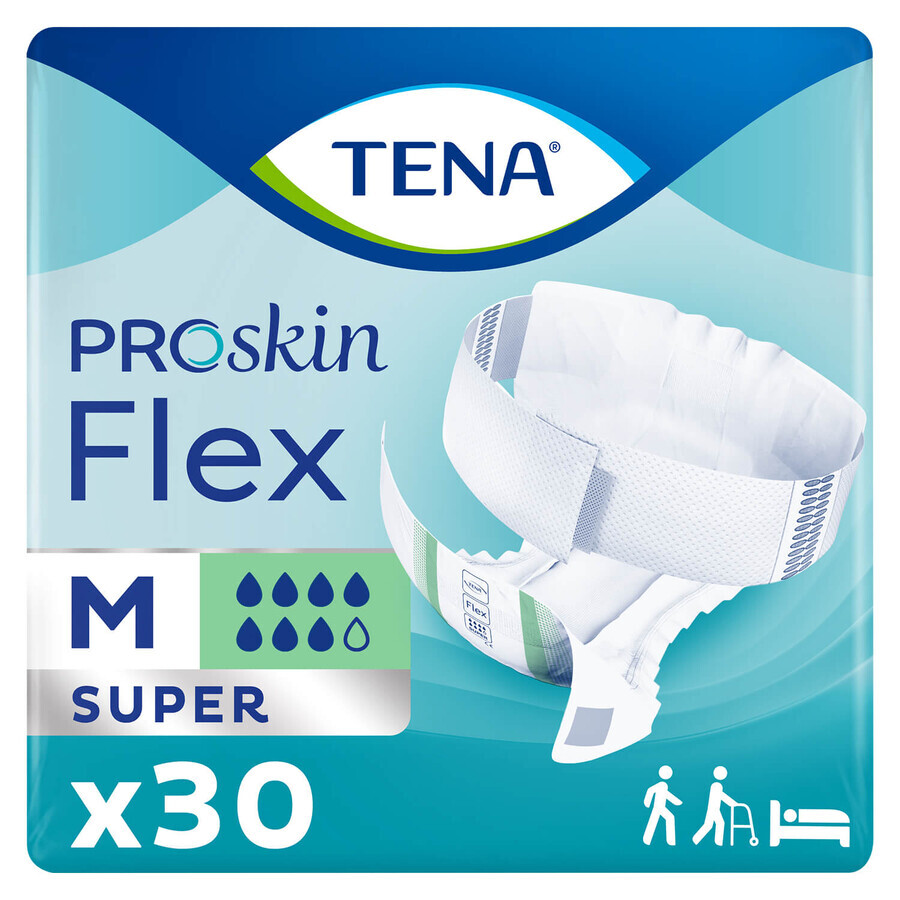 Tena Flex ProSkin, luiers, maat M, 71-102 cm, Super, 30 stuks