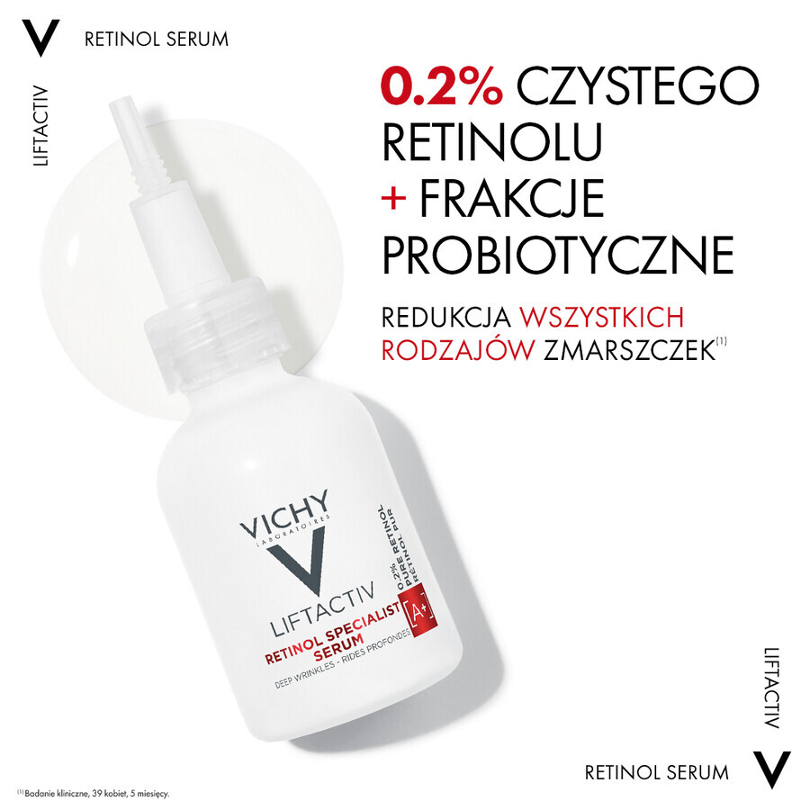 Vichy Liftactiv Retinol Specialist, siero antirughe al retinolo, 30 ml