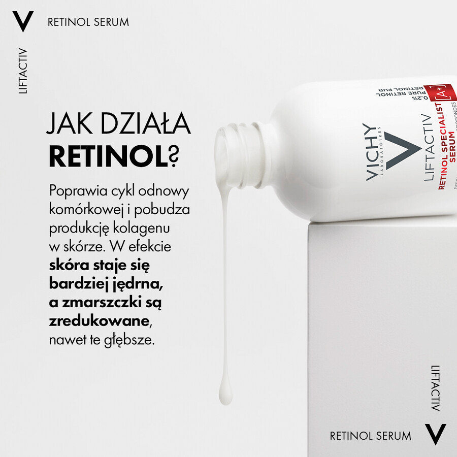 Vichy Liftactiv Retinol Specialist, siero antirughe al retinolo, 30 ml