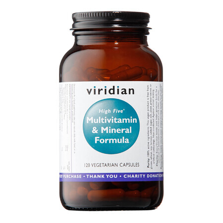 Viridian High Five Multivitamin- und Mineralienformel, 120 Kapseln